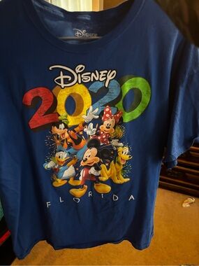 Disney Blue 2020 Graphic Tee with Mickey & Friends